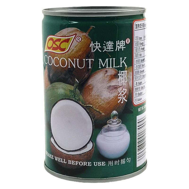 泰国进口OSC快达牌椰浆400毫升马蹄糕椰奶芋圆西米露原料烘焙专用
