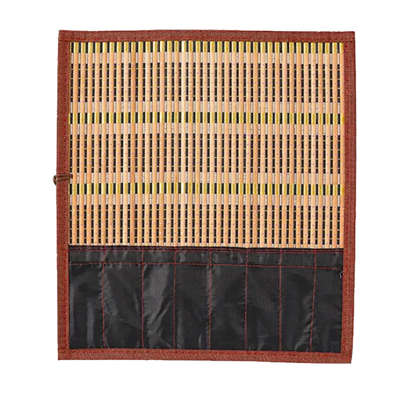 毛笔携带袋竹卷帘卷笔袋收纳帘装毛笔的保护笔帘竹制笔联书法专用