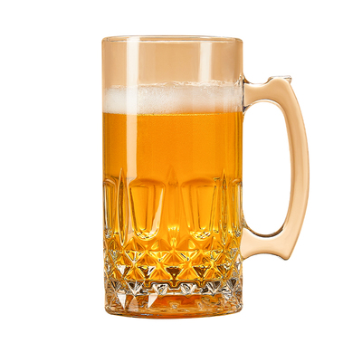 耐高温玻璃杯带把手啤酒杯大容量