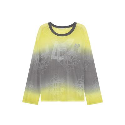 REVAN芮范设计师款慵懒灰黄染色渐变毛衫RM30601264