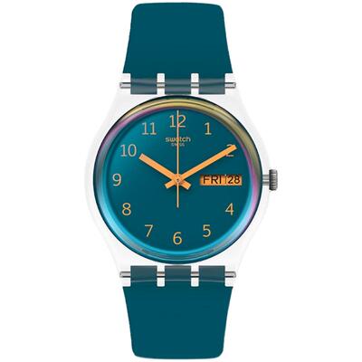 Swatch蓝色远方瑞士石英学生手表