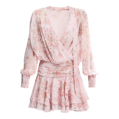 FragileHeart微透雪纺碎花连衣裙