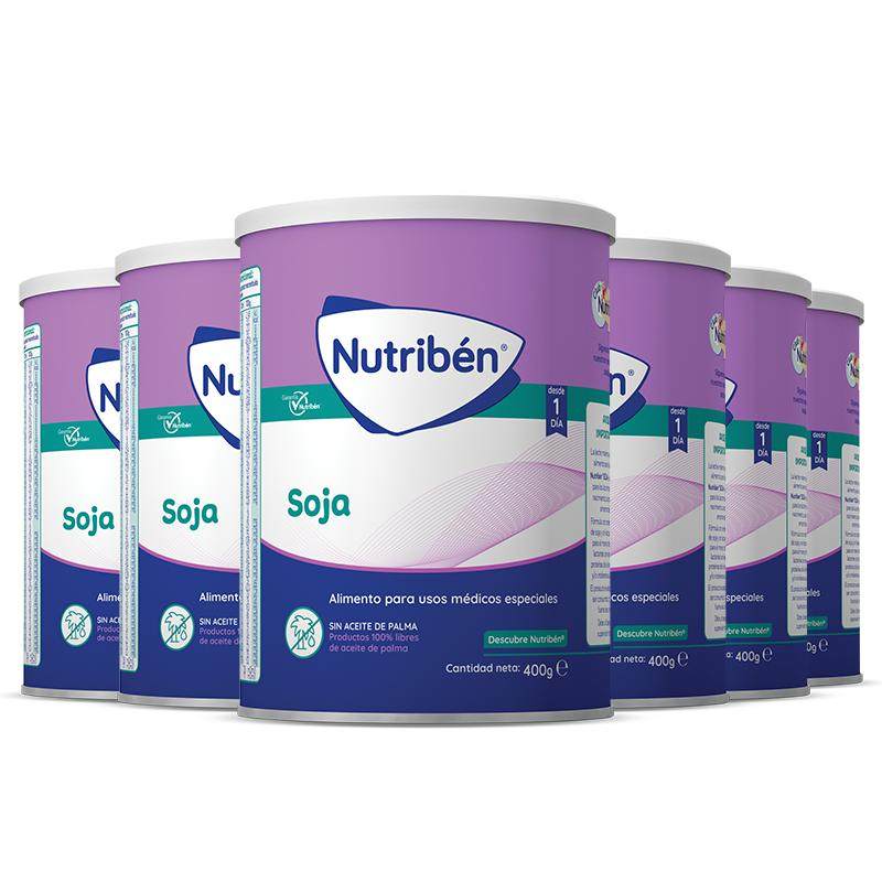 Nutriben幼之本婴幼儿豆奶粉低敏无乳糖宝宝过敏400g*6罐[临期]