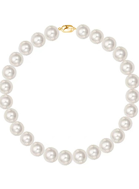 高端贝珠倪妮高叶同款珍珠项链