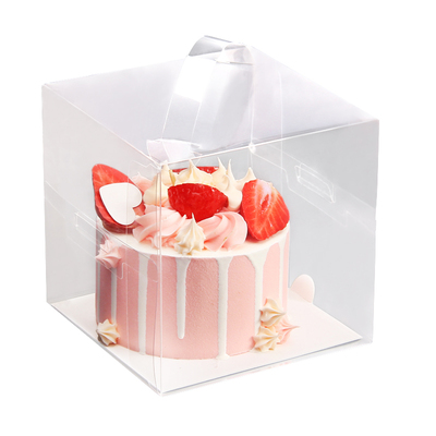 小四寸蛋糕盒4寸透明手提三角送