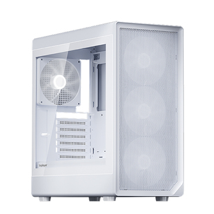 首席玩家AU8白大机箱台式机桌面机箱360水冷ARGB灯效ATX玻璃