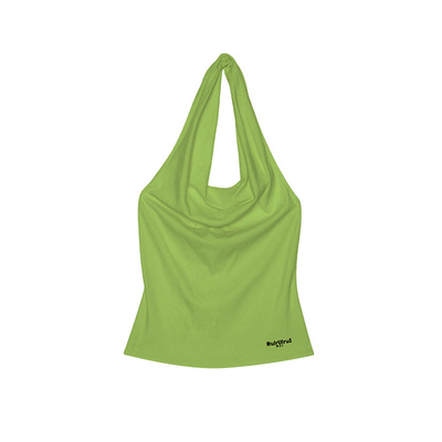 RuirUirul挂脖荡领弧线剪裁上衣