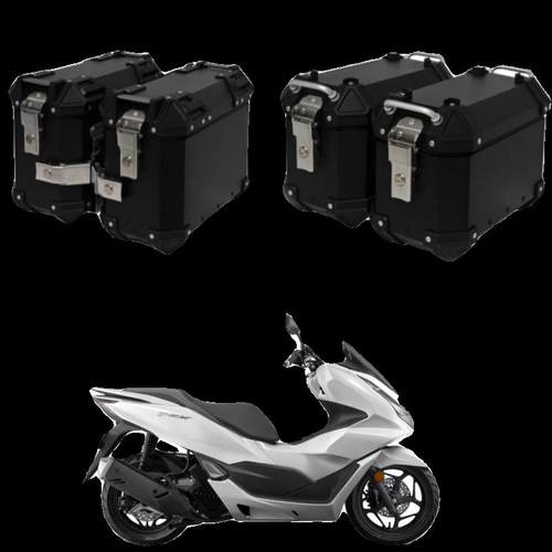 摩托车踏板车铝合金三箱PCX160边箱电动车通用后备箱尾箱