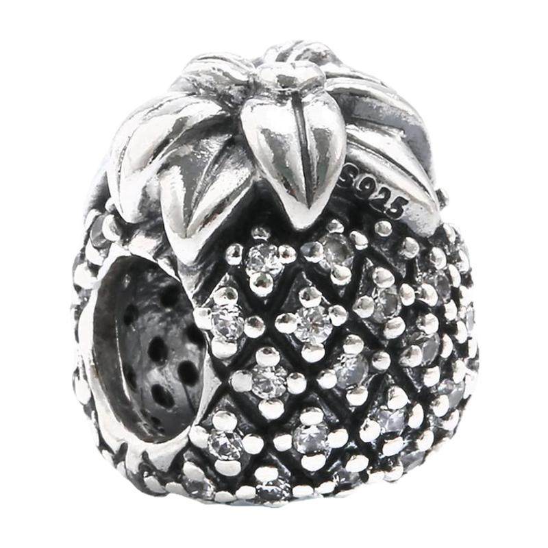 现货Pandora潘多拉闪亮菠萝魅力串珠791293CZ