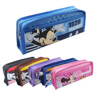 迪士尼笔袋小学生大容量男女铅笔袋多层简约创意儿童铅笔袋文具盒韩版学生文具收纳袋公主笔袋冰雪奇缘草莓熊