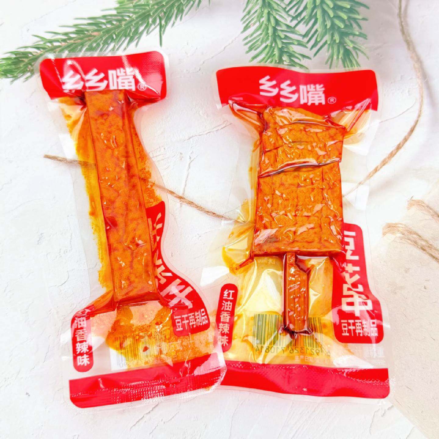 乡乡嘴长条干豆花串红油香辣兰花串湖南特产豆腐串豆制品豆干零食