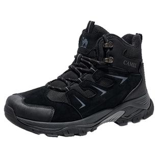 骆驼户外登山鞋冬季加绒保暖棉鞋防滑厚底马丁靴子雪地靴徒步男鞋