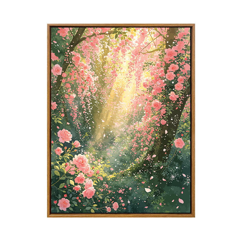 雅调蔷薇花海diy数字油画材料包