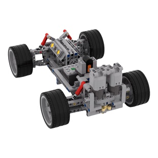 小小工程师国产积木电动遥控爬行车模型发动机MOC差速器齿轮玩具