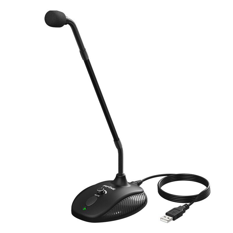 fifine FM730电容麦克风鹅颈桌面语音电脑笔记本会议上课专用话筒