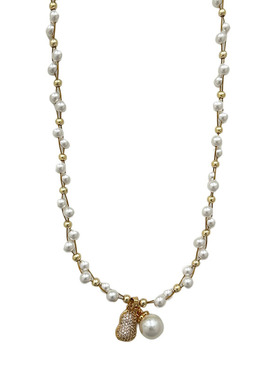 轻奢小众缠绕珍珠高级感项链女