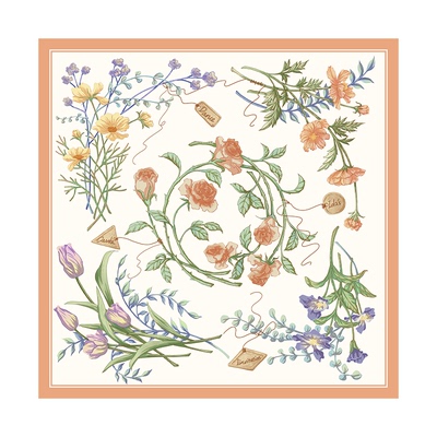 方巾真丝CARELESSLY原创女春夏