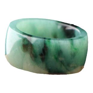 梵峙翡翠扳指男款玉戒指跑环指环女大圈口玉扳指送证书