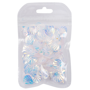 人鱼公主妆容亮片眉心贝壳美甲眼妆贴混装珍珠鲛人泪汉服饰品写真