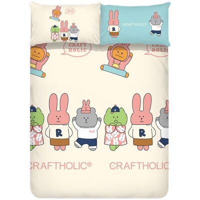 儿童四件套纯棉床笠卡通