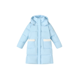 笛莎官方童装女童甜美羽绒服冬季新款大童女孩儿童洋气中长款外套