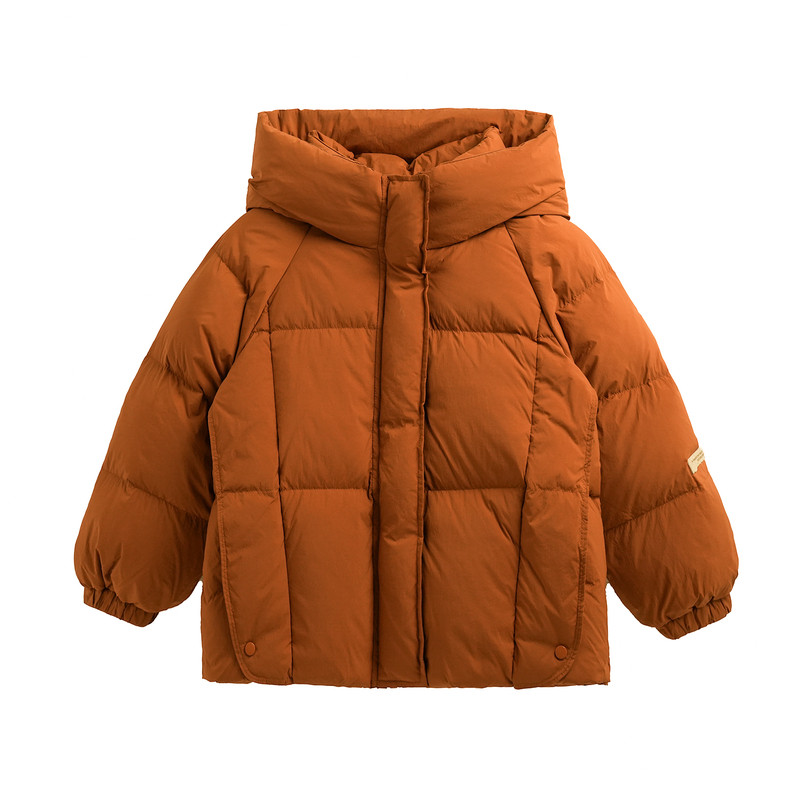 砚台家童装女童90鸭绒羽绒服2025冬新款儿童连帽加厚保暖洋气外套