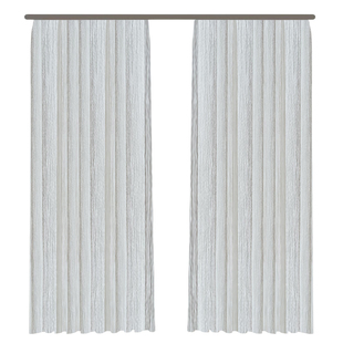 设计师款窗纱透光不透人2024新款窗纱现代极简调性高级感线形纱白