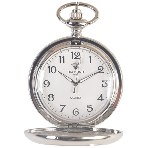 上海钻石牌怀表男款石英手表学生夜光复古镂空中老年护士挂表