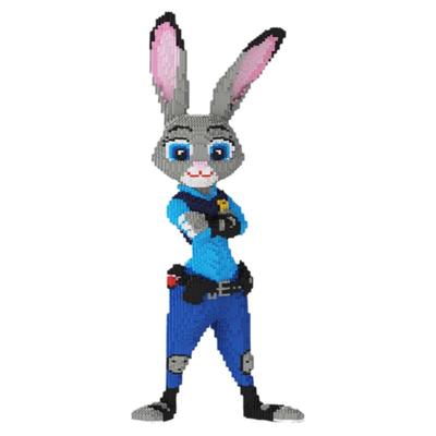 超大号朱迪兔尼克狐积木新款摆件