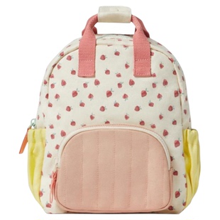 草莓印花拼接色儿童双肩包2026新款幼儿园小学生女童生日礼物书包