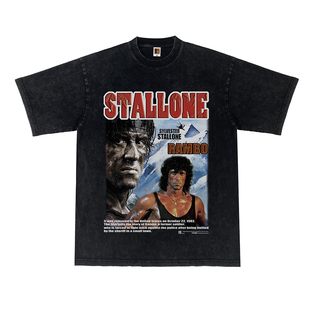 Stallone史泰龙美式vtg嘻哈街头休闲复古重磅洗水纯棉短袖T恤国潮