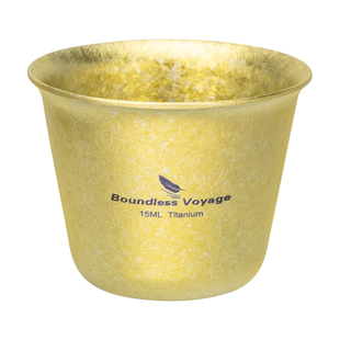 必唯纯钛小酒杯15ml单层迷你白酒杯彩色家用喝酒