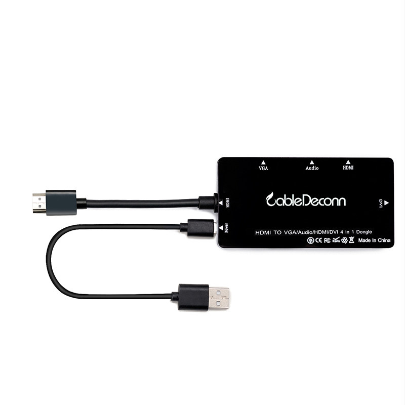 HDMI转VGA线带音频高清线电脑to hdmi dvi接口转换器 带音频