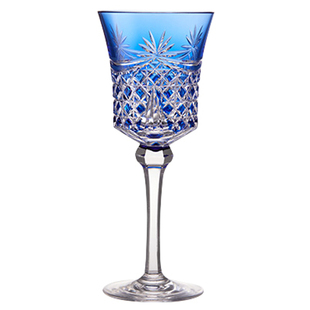 日本KAGAMI红酒杯进口江户切子水晶玻璃葡萄酒杯高脚杯彩色切子杯