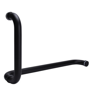 浴室淋浴房玻璃门拉手平开移门推拉门门把手扶手黑色304不锈钢