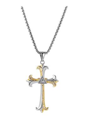 DH7钛钢十字架项链男/女
