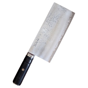 出口手工锻打切片刀轻便锋利家用高硬度厨师刀具通体夹钢渐薄银三