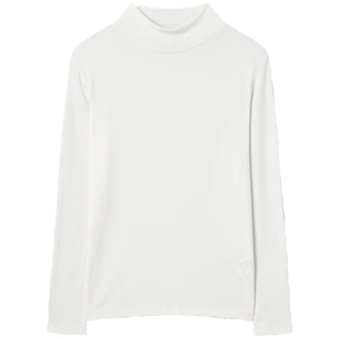 含绵羊毛 BEANPOLE滨波 女士商务休闲职场优雅米白半高领长袖卫衣