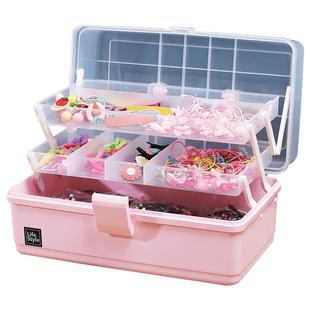 儿童发饰收纳盒女孩女童发夹饰品皮筋发箍头饰发卡梳妆头绳首饰盒