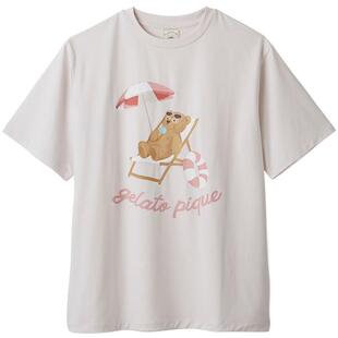 gelato pique26春夏新品女睡衣夏日小熊短袖T恤居家PWCT262246