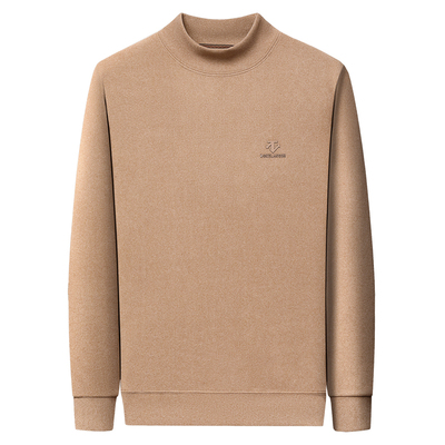 啄木鸟德绒半高领加绒打底卫衣男