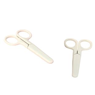 手工剪刀ins无印风奶油色简约带盖子办公学生儿童安全小剪子