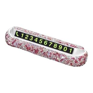 汽车临时停车牌电话号码牌女士创意移车卡挪车电话牌车载摆件镶钻