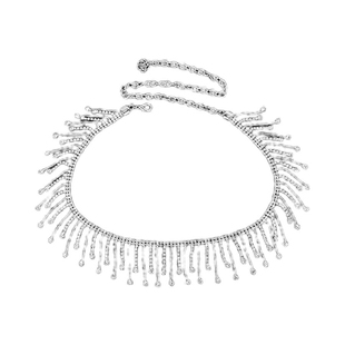 水钻细腰链女士满钻装饰连衣裙子配饰礼服婚纱腰带流苏肚皮舞裙带