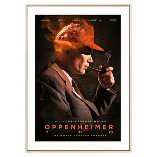 奥本海默装饰画客厅沙发背景墙画基里安墨菲壁画诺兰电影海报挂画
