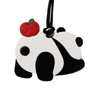 fingerstudio指作 熊猫包包挂件挂饰 可爱小众公仔真皮车挂包挂