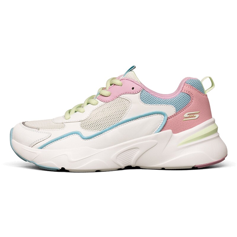 Skechers斯凯奇时尚熊猫鞋女秋季网面透气休闲鞋镂空老爹鞋运动鞋