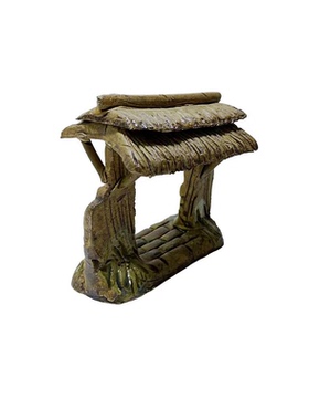 草牌坊篱笆门围栏陶瓷水族造景