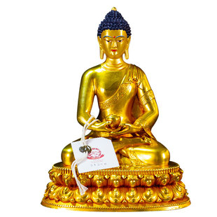 欧斯特全鎏金《五方佛》家用《大日如来》《阿弥陀佛》铜像摆件