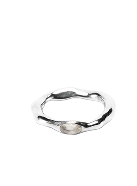 蓝光天然小众恋人可叠戴戒指